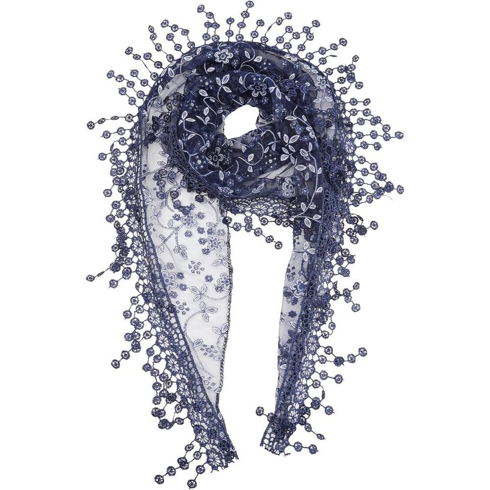 FASHION Towel Scarf Wrap for Women - Navy